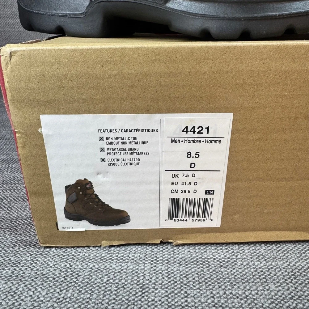 Red Wing FlexBond 6-inch Non Metallic Safety Toe Metguard Work Boots 8.5 D 4421
